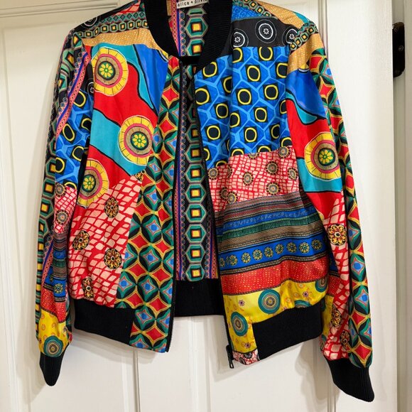 Beautiful Bright Alice+Olivia Bomber sz S-M - Picture 6 of 6
